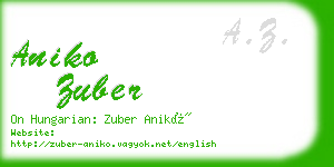 aniko zuber business card